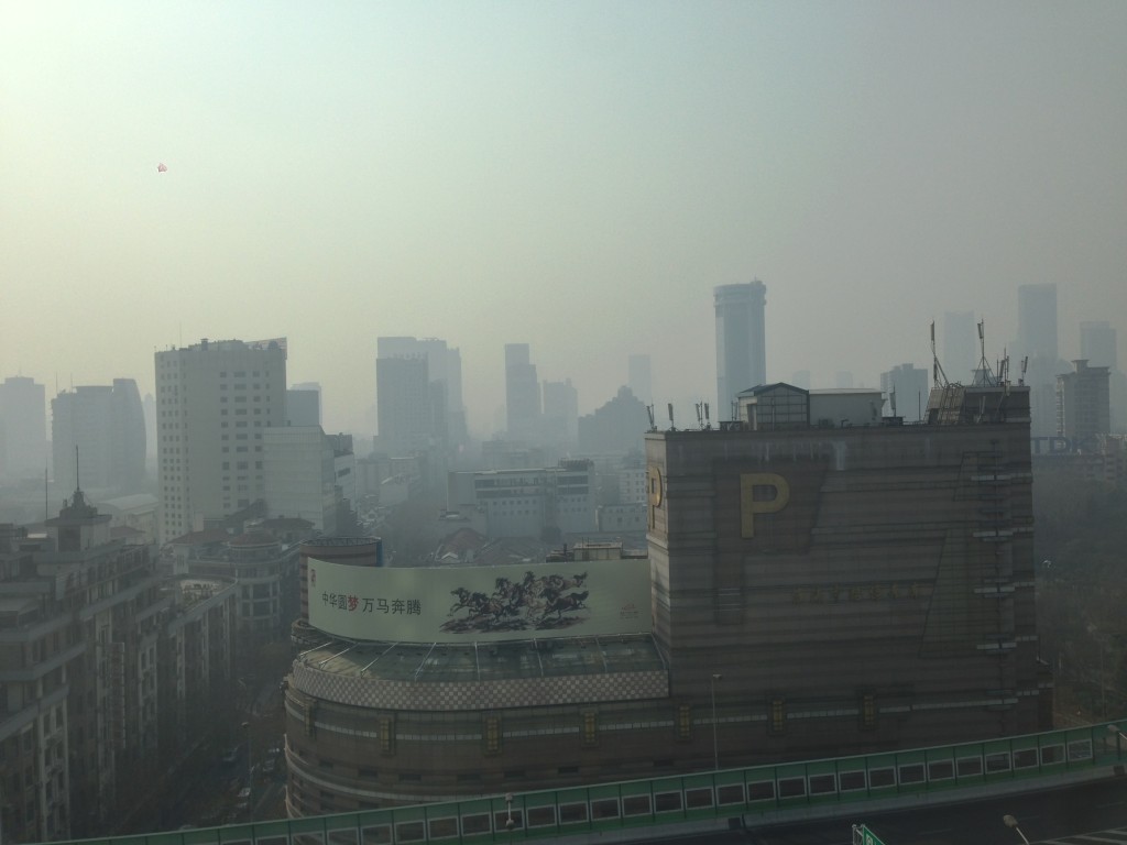 中国上海の大気汚染(重度)